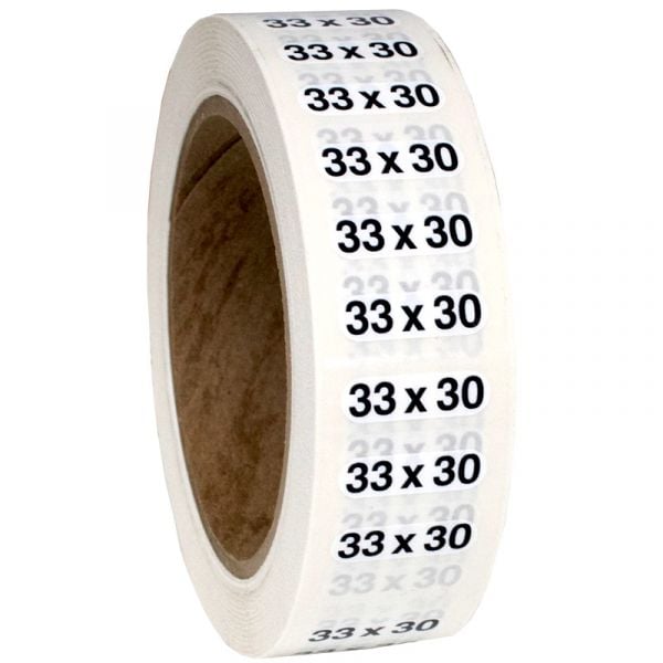 Size 33x30 labels
