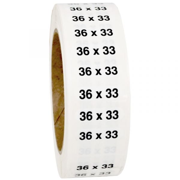 Size 36x33 labels