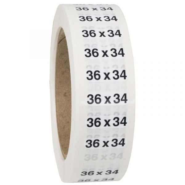 Size 36x34 labels