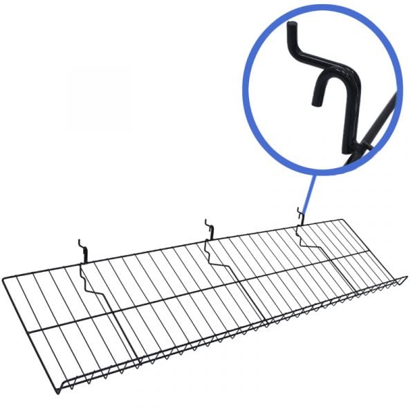 Black 12" x 46" candy wire shelf