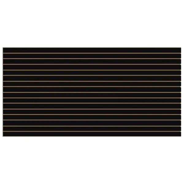 Slatwall Panel — Black — Full-sheet view