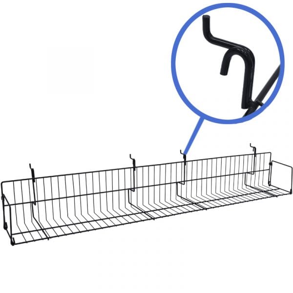 Black 47.5" video wire shelf