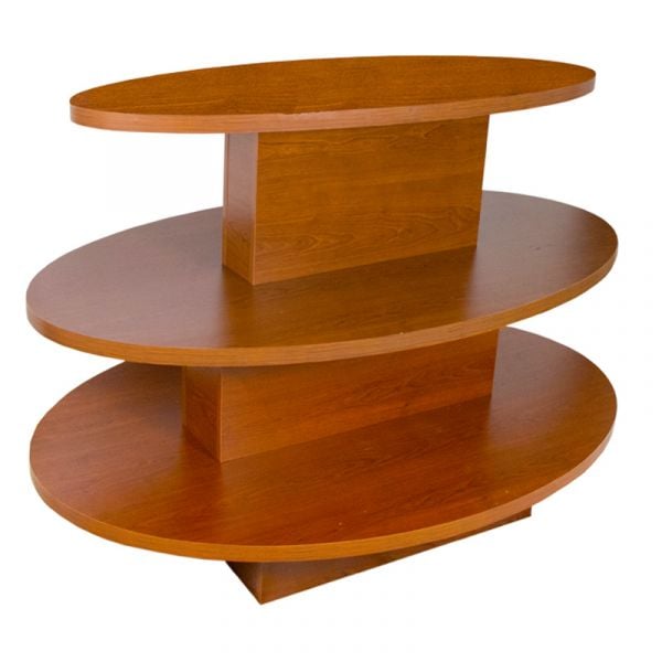 3 Tier Oval Display Table