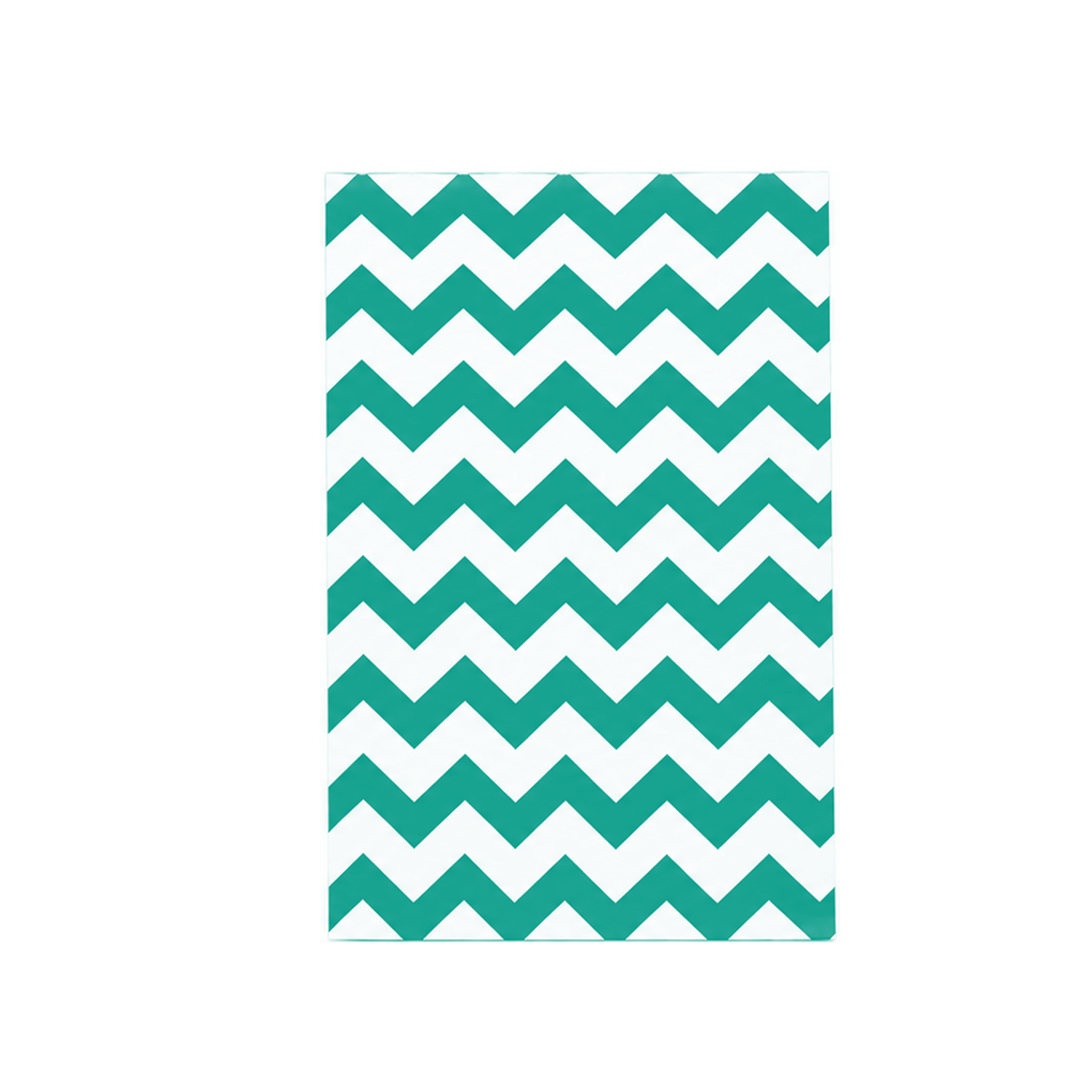 Teal Chevron Jewelry Bag — 6x9 — Kraft footprint