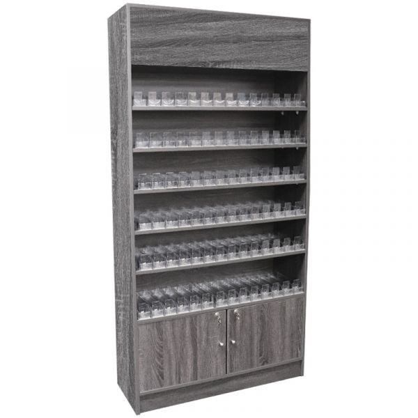 Wallcase Display Cabinet w/ Acrylic Push-Back Cigarette Dispenser