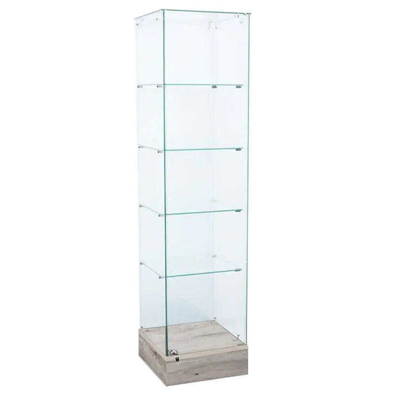 Full Frameless Retail Glass Tower Case
