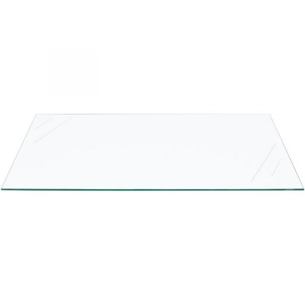 Clear tempered glass shelf — 12 × 48 in