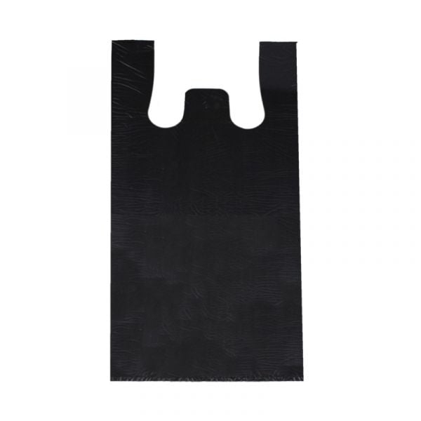 Regular black plastic shopping bag
