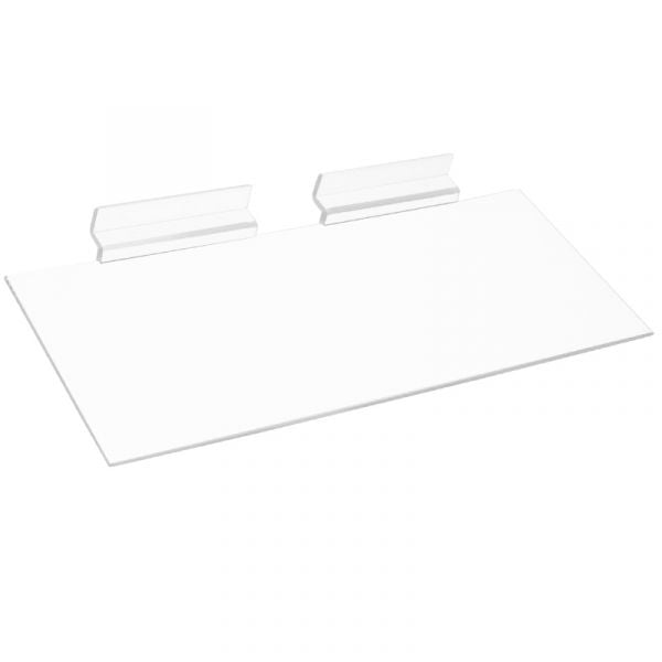 4"D x 10"L Slatwall Shoe Shelf - Clear