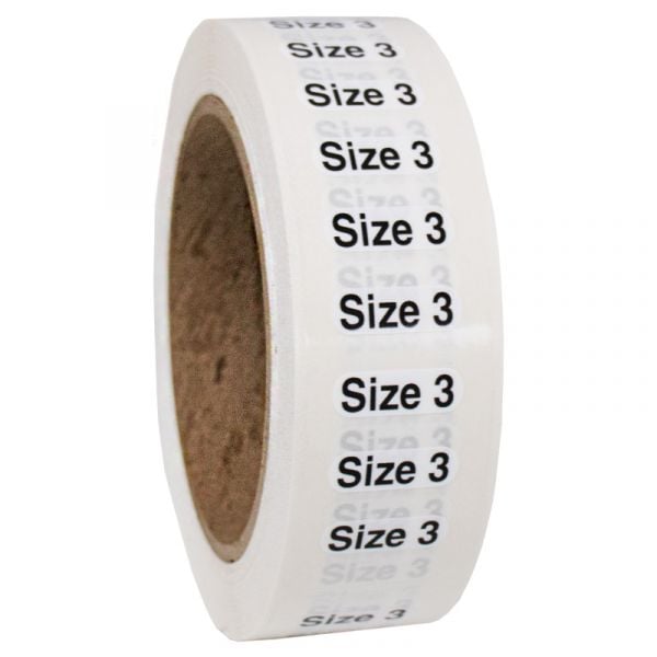 Size 3 labels