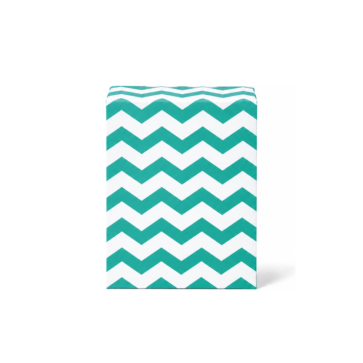Teal Chevron Jewelry Bag — 5x7 — Kraft footprint