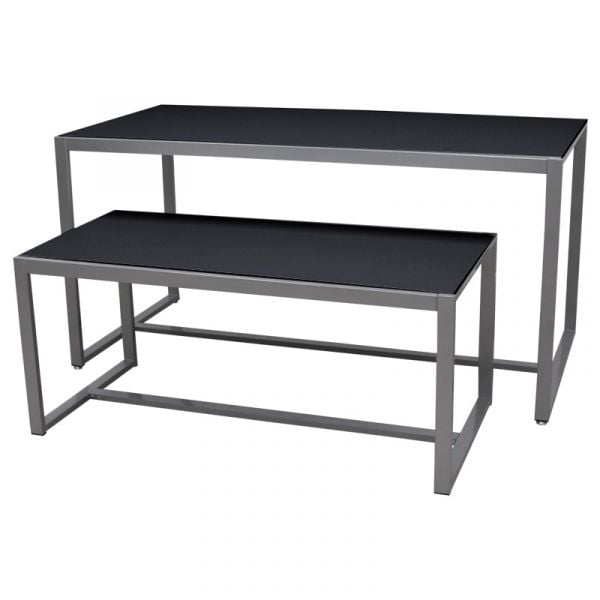 2 Piece Silver Nesting Tables