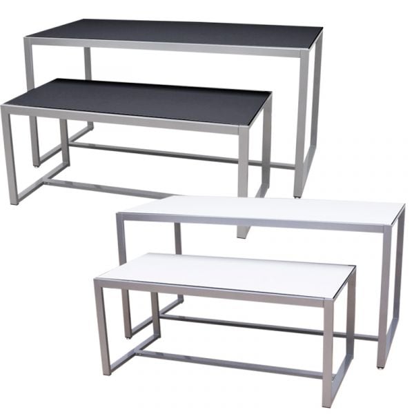 2 Piece Silver Nesting Tables