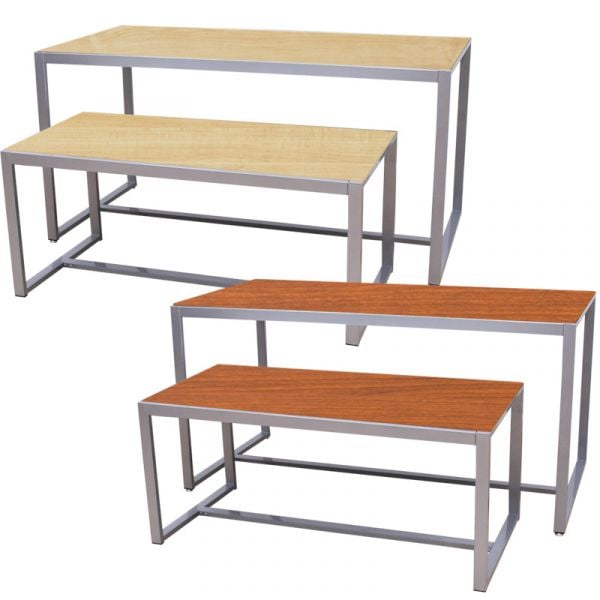 2 Piece Silver Nesting Tables