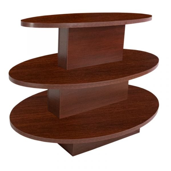 3 Tier Oval Display Table