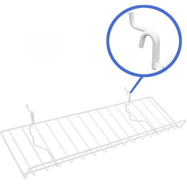 White 6.5" x 23" candy wire shelf