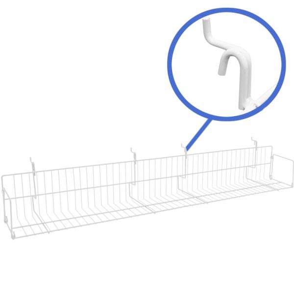 White 47.5" video wire shelf