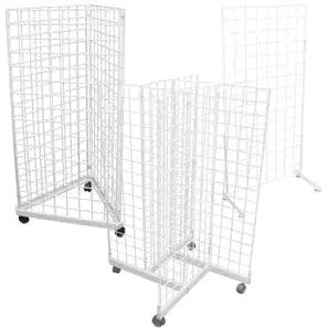 White Grid Merchandisers