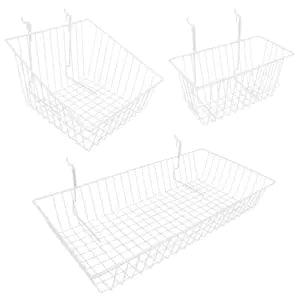 Slatwall Baskets-White