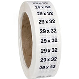Size 29x32 labels