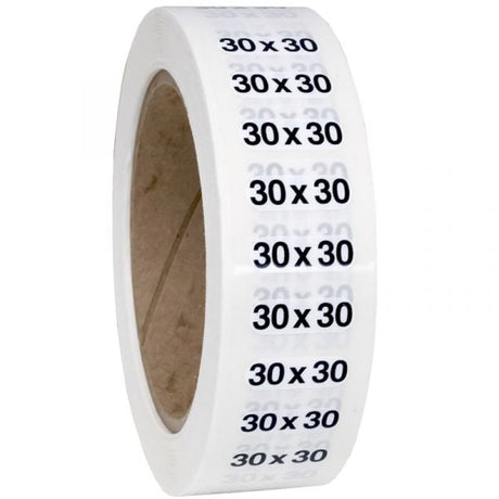 Size 30x30 labels