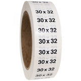 Size 30x32 labels