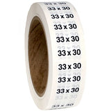 Size 33x30 labels