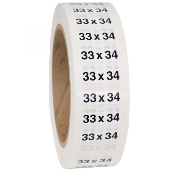 Size 33x34 labels