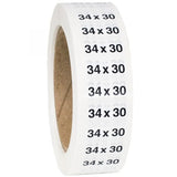 Size 34x30 labels