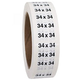 Size 34x34 labels