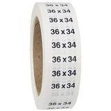 Size 36x34 labels