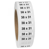 Size 38x31 labels