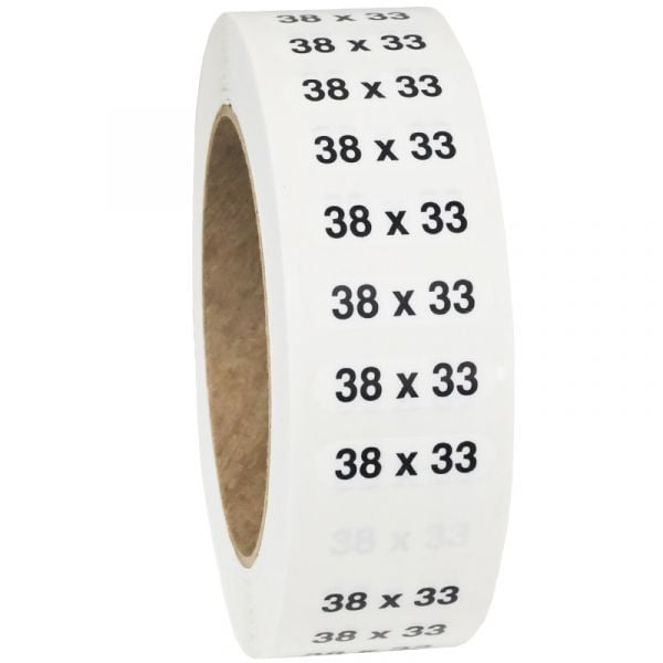 Size 38x33 labels