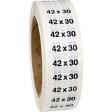 Size 42x30 labels
