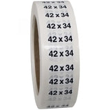 Size 42x34 labels