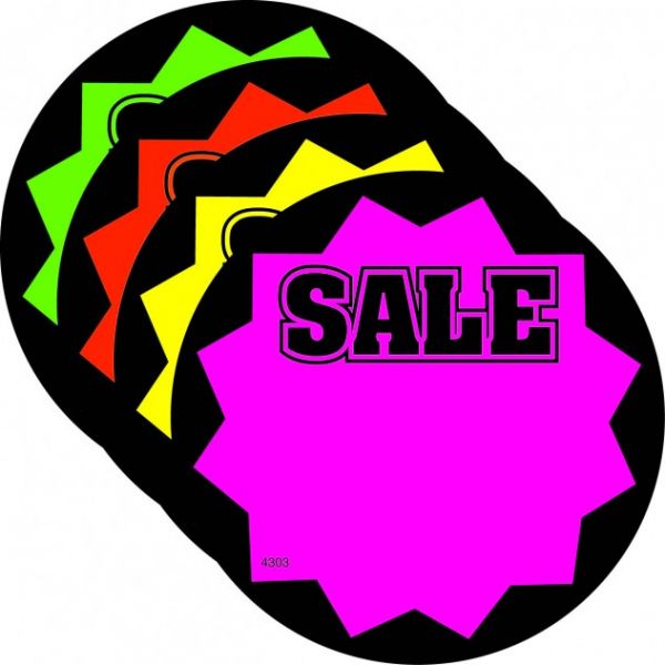 Round Sale Sign Card