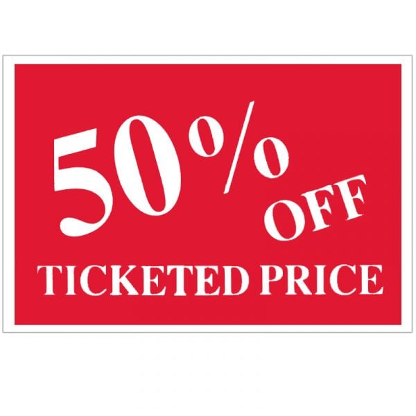 50% Off Ticketed Price