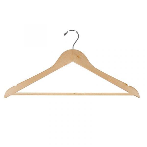 17" Wood Shirt Hanger with Rod