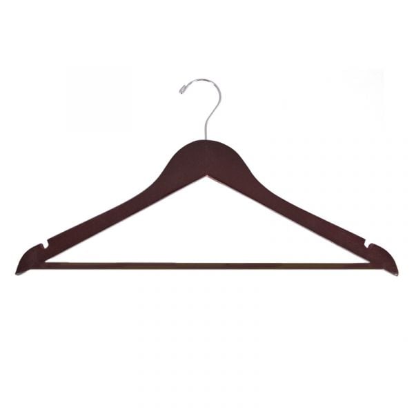 17" Wood Shirt Hanger with Rod