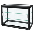 F-1301B primary view - black horizontal tempered glass counter case