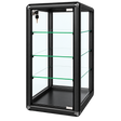 F-1302B black vertical tempered glass counter case primary view