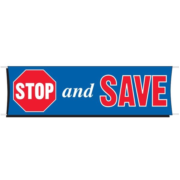 Stop and Save Banner
