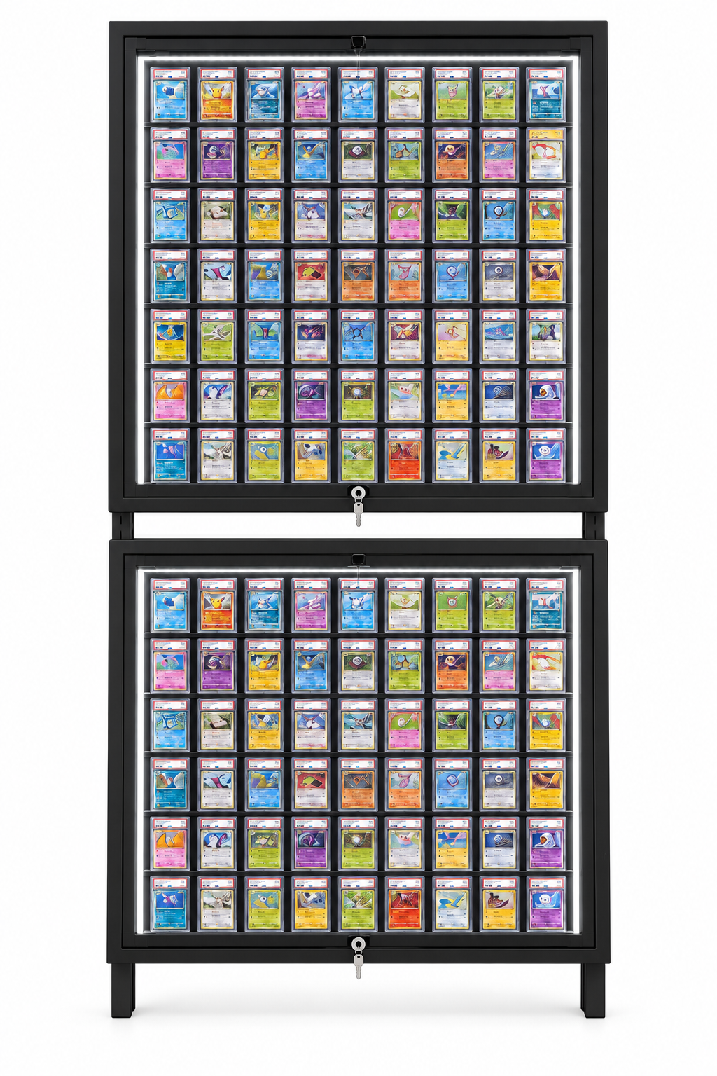H024B Premium Wall-Mounted Trading Card Display front view high-resolution WIP theme