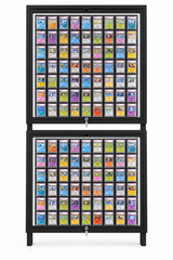 H024B Premium Wall-Mounted Trading Card Display front view high-resolution WIP theme