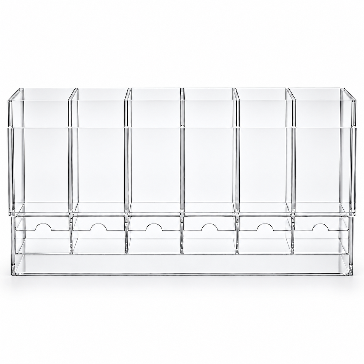 H026 Acrylic Booster Pack Holder 6 Slot Display front view secondary image for WIP theme