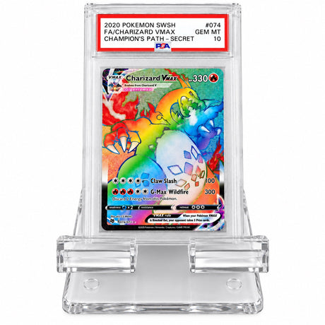 MB Single Graded Trading Card Holder front view clear acrylic display stand with graded card third image
