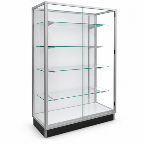 SGWC4 Extra Vision Retail Wallcase aluminum left-facing angled view