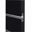SW48BLACK-AL black slatwall panel with brushed aluminum inserts