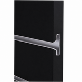 SW48BLACK-AL black slatwall panel with brushed aluminum inserts