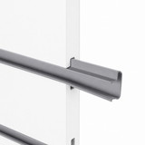 SWSIG gray snap insert fitted in white slatwall
